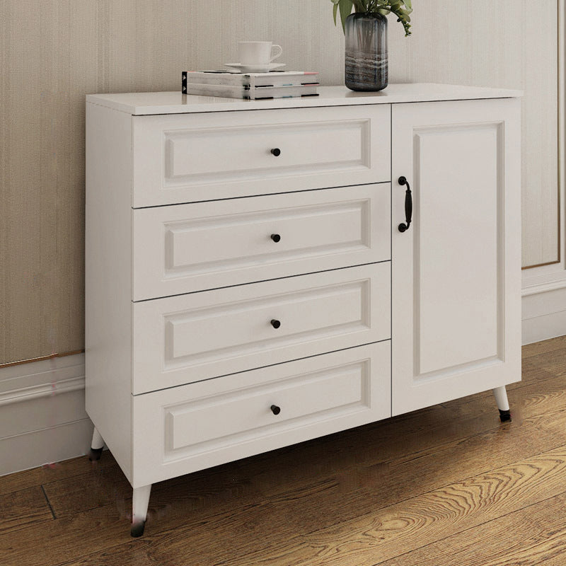 16" D Wooden Storage Chest Modern Style White Storage Chest Dresser for Bedroom