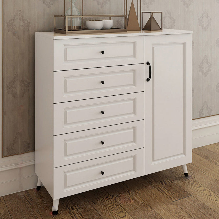 16" D Wooden Storage Chest Modern Style White Storage Chest Dresser for Bedroom