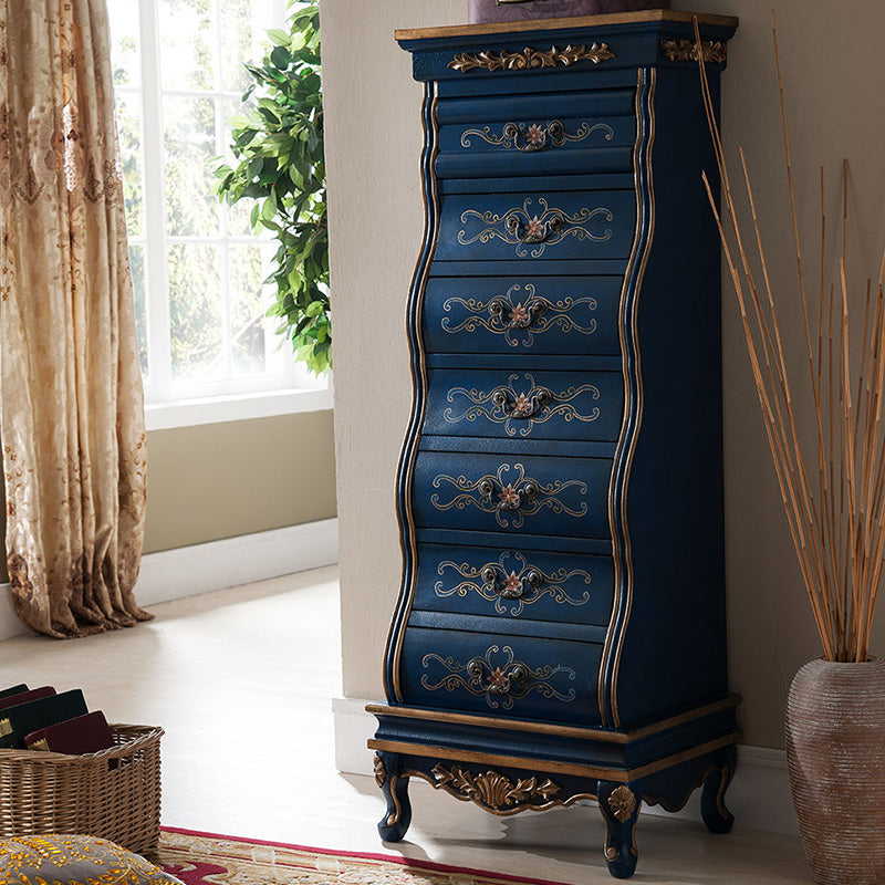 Traditional Style Storage Chest Vertical Solid Wood Storage Chest Dresser for Bedroom