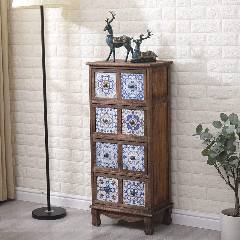 Bedroom Dresser Traditional Style Solid Wood Storage Chest with Multi Drawers