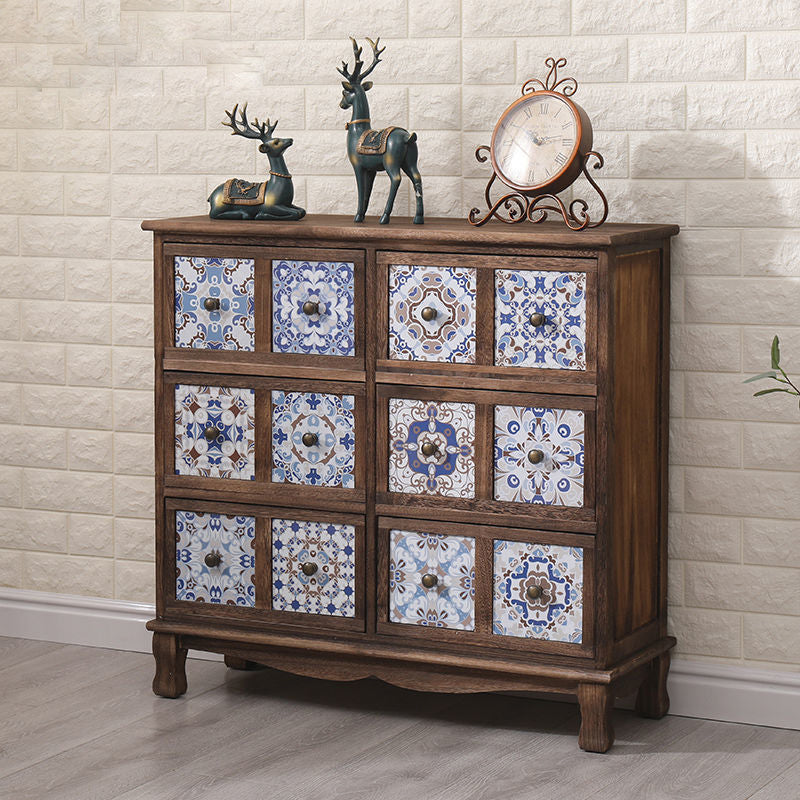 Bedroom Dresser Traditional Style Solid Wood Storage Chest with Multi Drawers