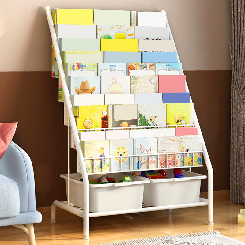 Open Metal Bookcase Modern Minimalist Home Multi-layer Bookshelf