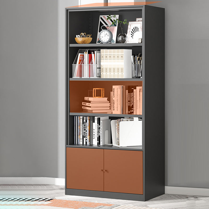 Metal Enclosed Bookshelf Modern Minimalist Rectangular Standard Bookcase