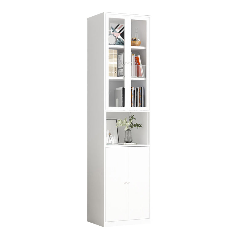 Metal Enclosed Bookshelf Modern Minimalist Rectangular Standard Bookcase