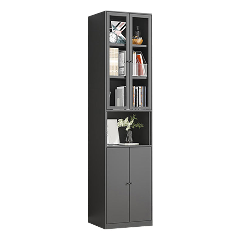 Metal Enclosed Bookshelf Modern Minimalist Rectangular Standard Bookcase