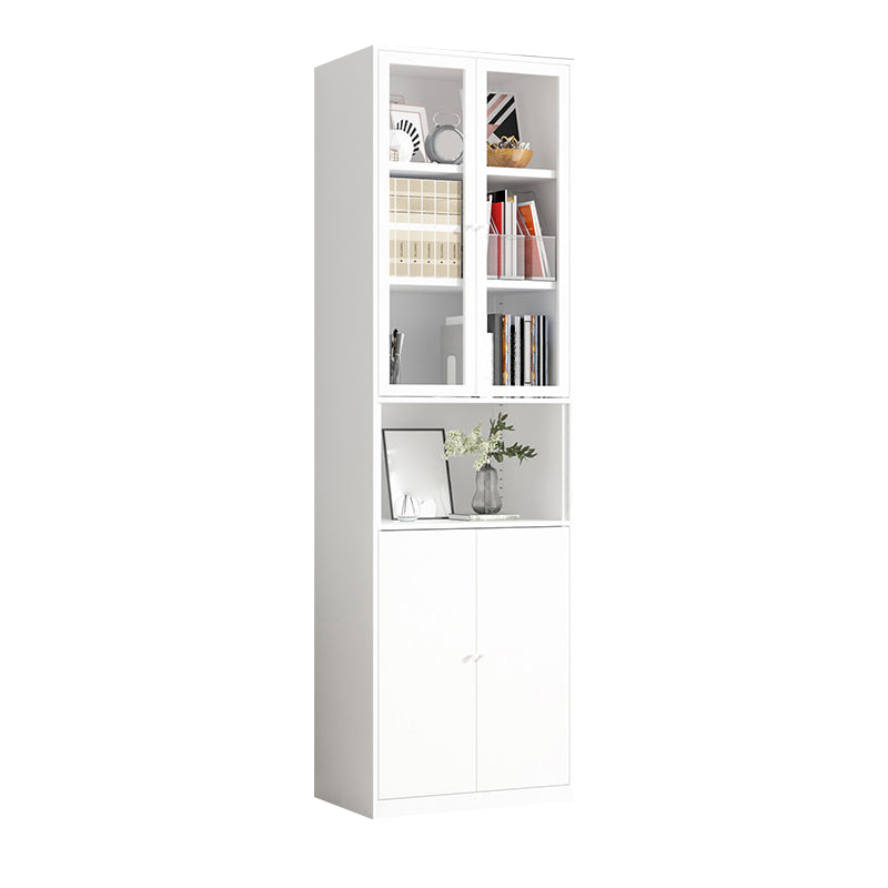 Metal Enclosed Bookshelf Modern Minimalist Rectangular Standard Bookcase