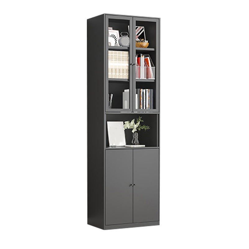 Metal Enclosed Bookshelf Modern Minimalist Rectangular Standard Bookcase