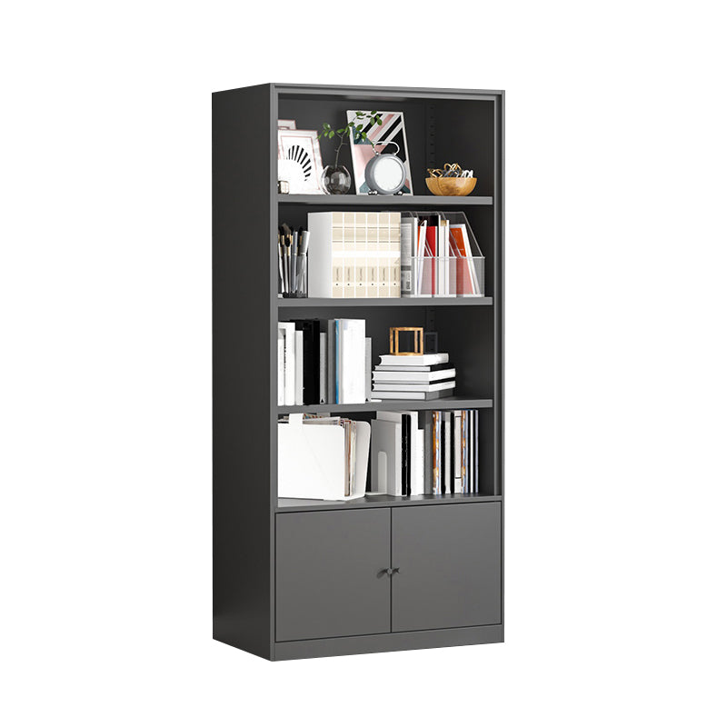 Metal Enclosed Bookshelf Modern Minimalist Rectangular Standard Bookcase