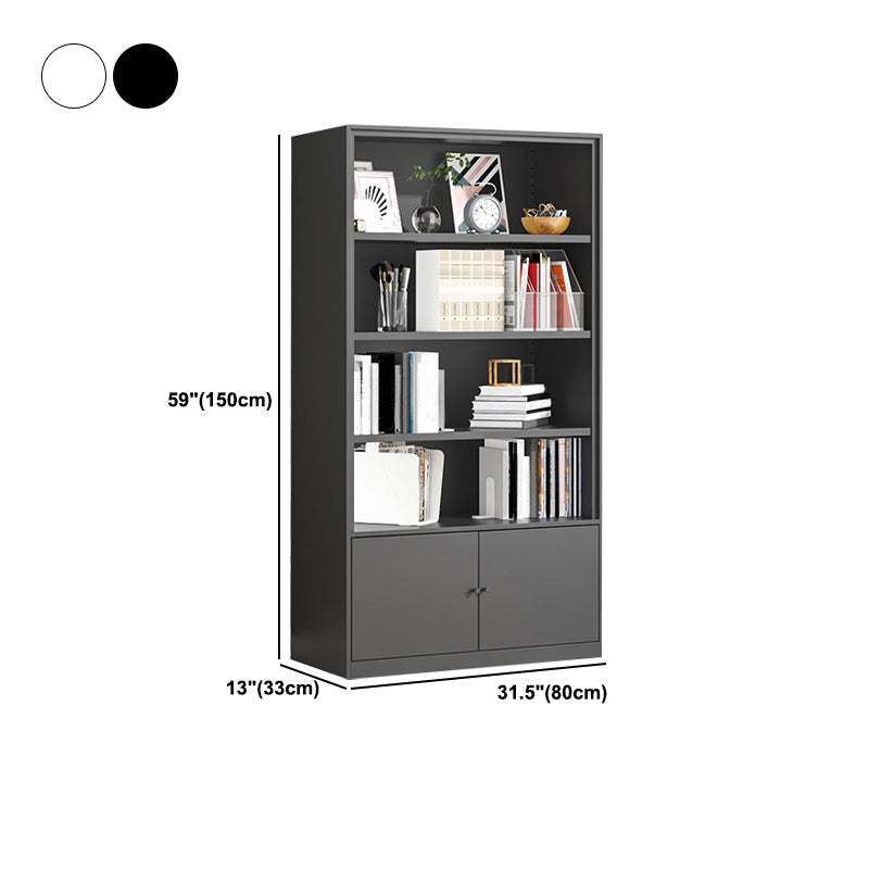 Metal Enclosed Bookshelf Modern Minimalist Rectangular Standard Bookcase