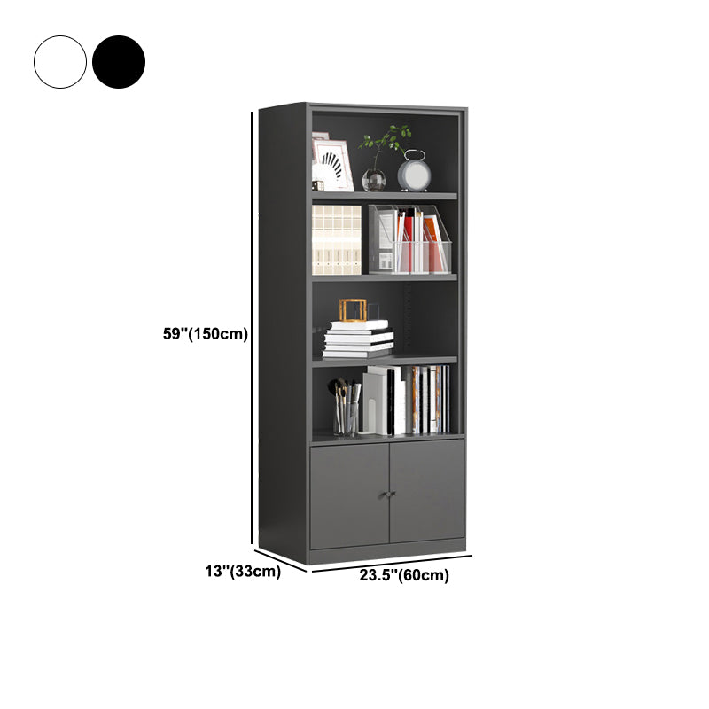 Metal Enclosed Bookshelf Modern Minimalist Rectangular Standard Bookcase