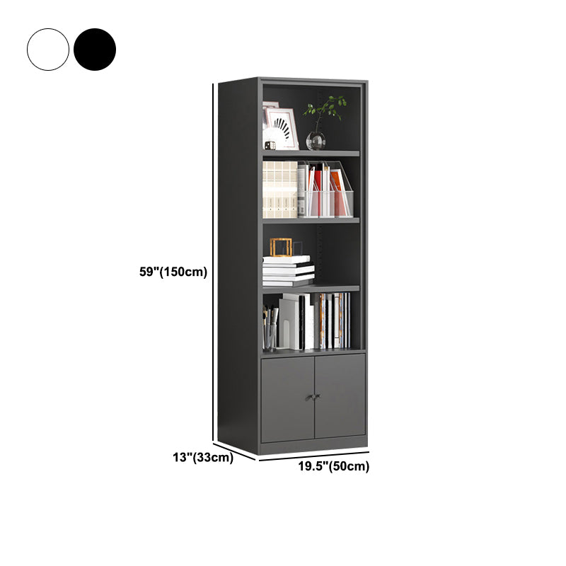 Metal Enclosed Bookshelf Modern Minimalist Rectangular Standard Bookcase