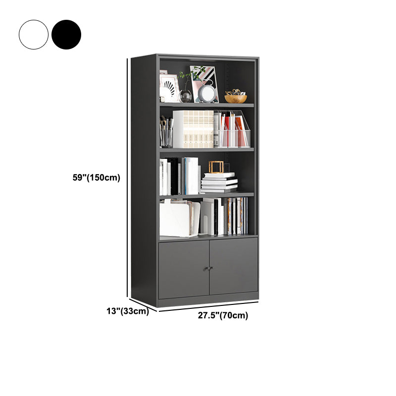 Metal Enclosed Bookshelf Modern Minimalist Rectangular Standard Bookcase