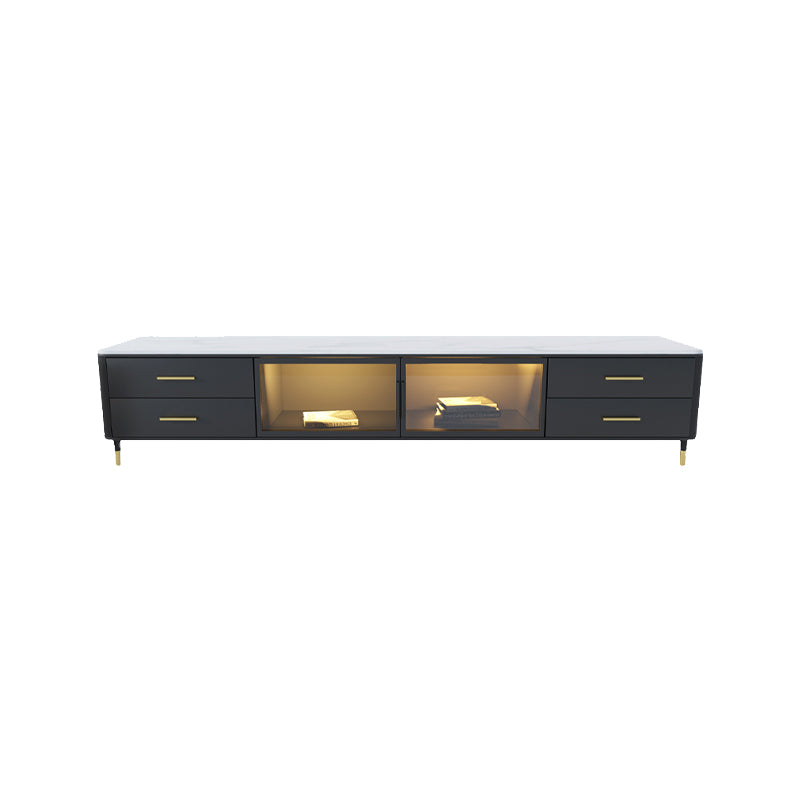 Sintered Stone Enclosed TV Storage Luxury Home Rectangle TV Cabinet