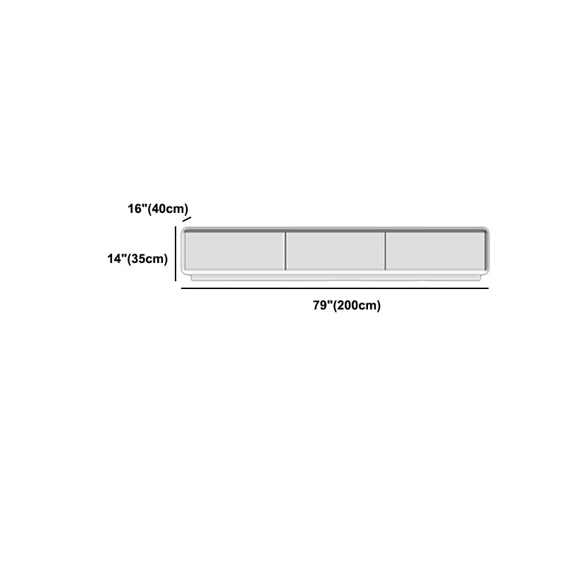 16 - Inch D White TV Console with Glide Drawer Included , Contemporary TV Stand