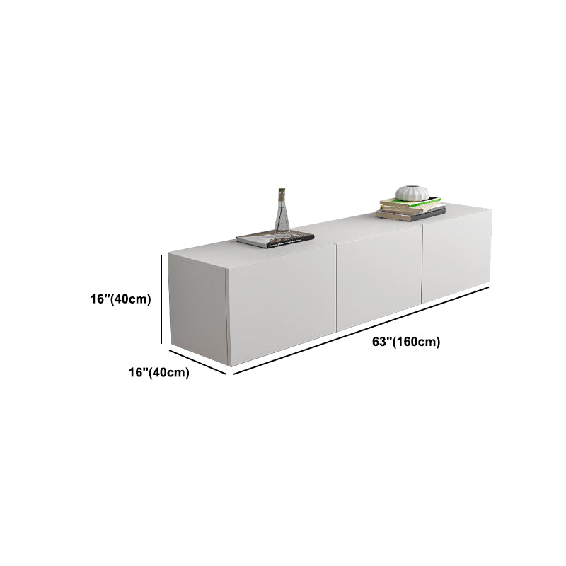 12 / 16 - Inch TV Console Faux Wood TV Console Stand With Cabinets / Drawers in White