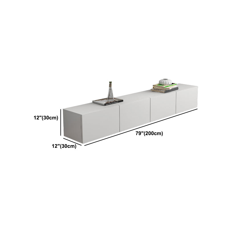 12 / 16 - Inch TV Console Faux Wood TV Console Stand With Cabinets / Drawers in White