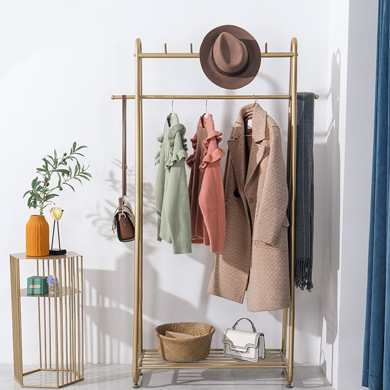 Simple Coat Rack, Stainless Steel Hooks and Hanging Rail Coat Hanger