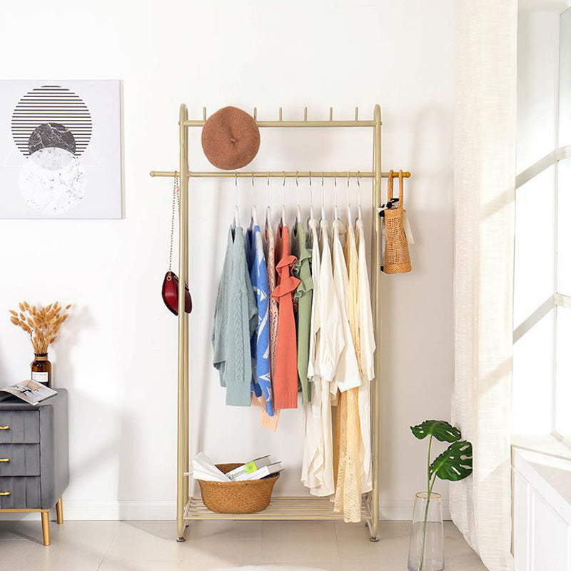 Simple Coat Rack, Stainless Steel Hooks and Hanging Rail Coat Hanger