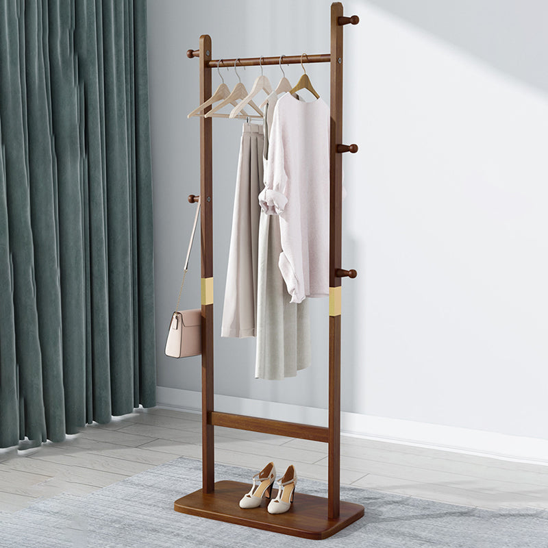 Solid Wood Coat Rack Hooks Hanging Rail Entryway Coat Hanger