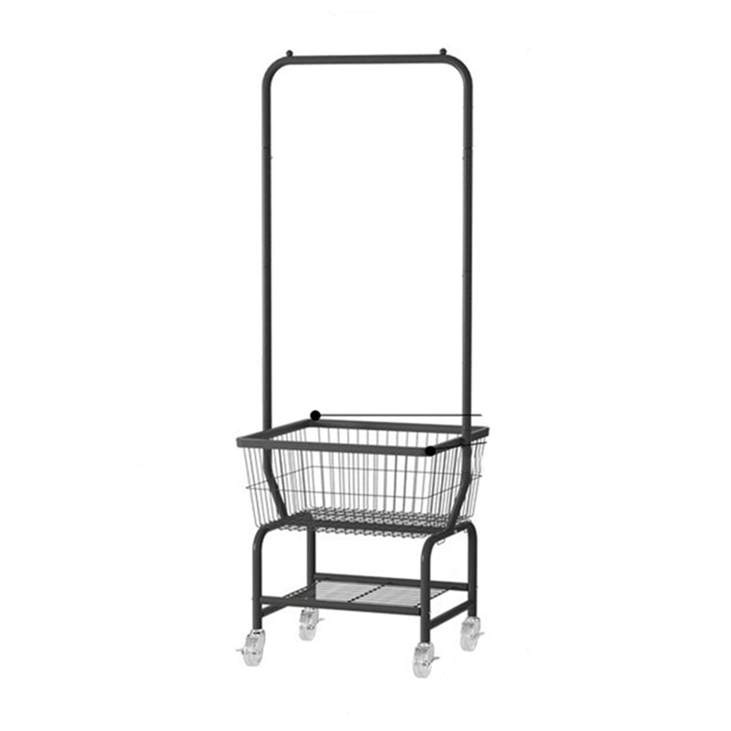 Contemporary Coat Rack Metal Storage Baskets Free Standing Hall Tree