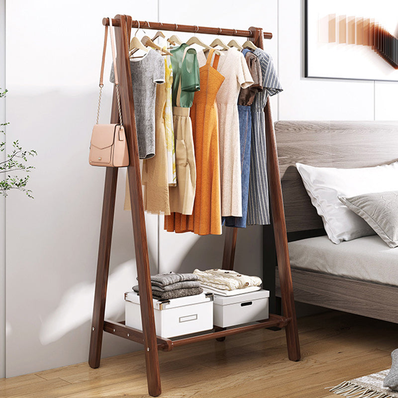 Modern Coat Rack Wooden Shelf Storage Coat Hanger in Bedroom Room