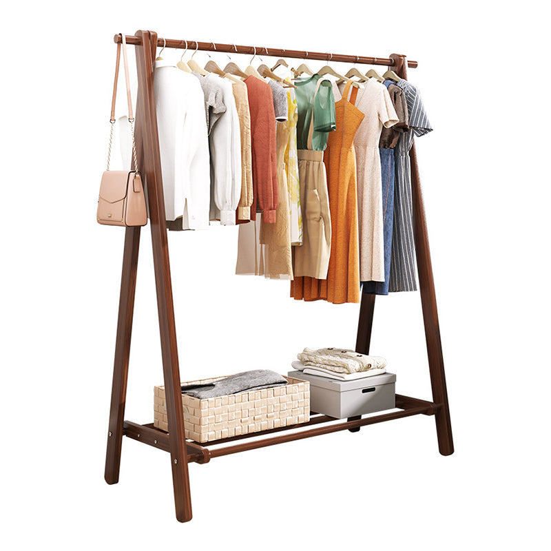 Modern Coat Rack Wooden Shelf Storage Coat Hanger in Bedroom Room