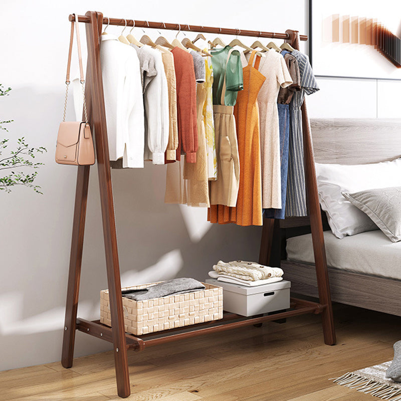 Modern Coat Rack Wooden Shelf Storage Coat Hanger in Bedroom Room