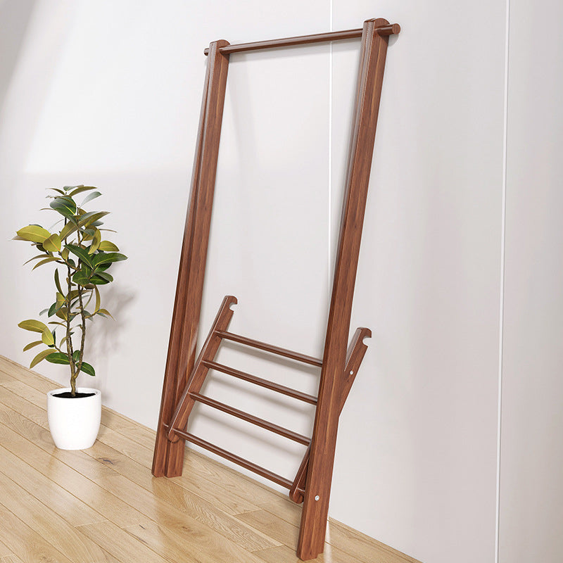 Modern Coat Rack Wooden Shelf Storage Coat Hanger in Bedroom Room