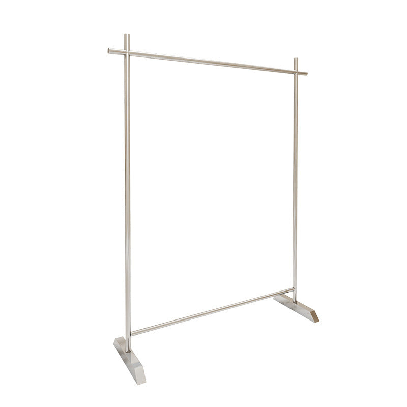 Industrial Metal Hallstand Hanging Rail Entryway Kit in Silver