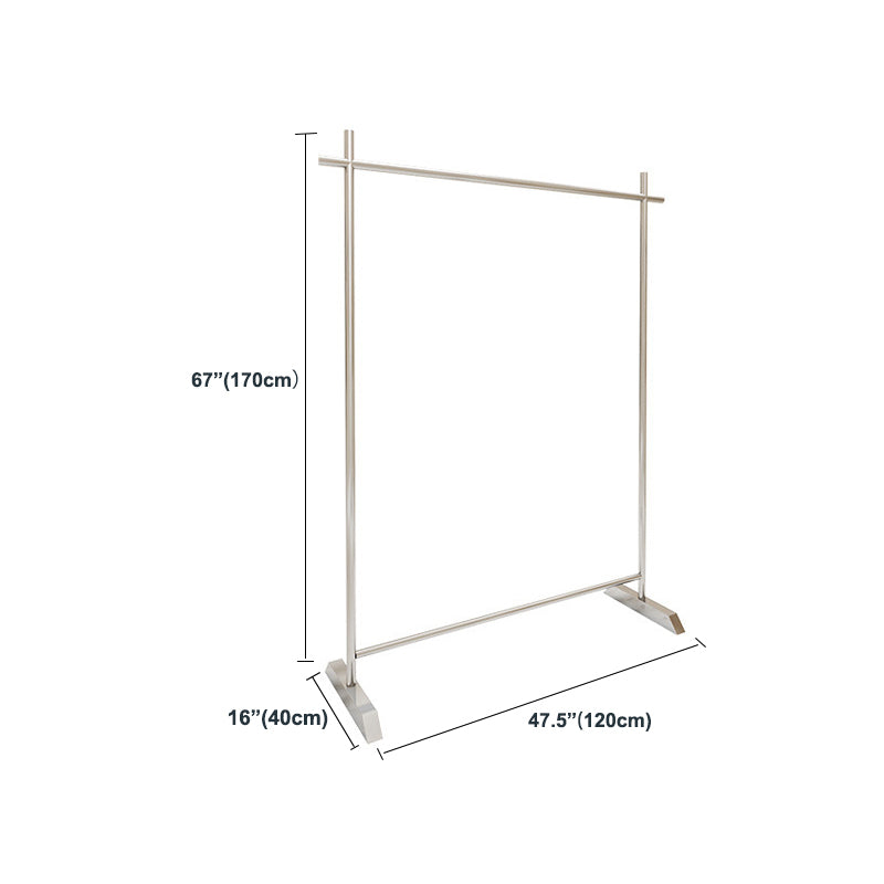 Industrial Metal Hallstand Hanging Rail Entryway Kit in Silver