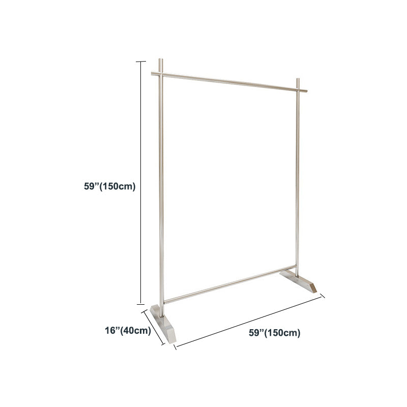 Industrial Metal Hallstand Hanging Rail Entryway Kit in Silver