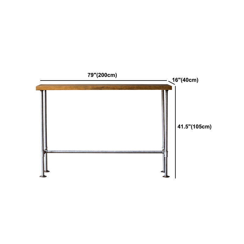 Indoor Bar Height Counter Height Table Industrial Rectangle Metal Pub Table