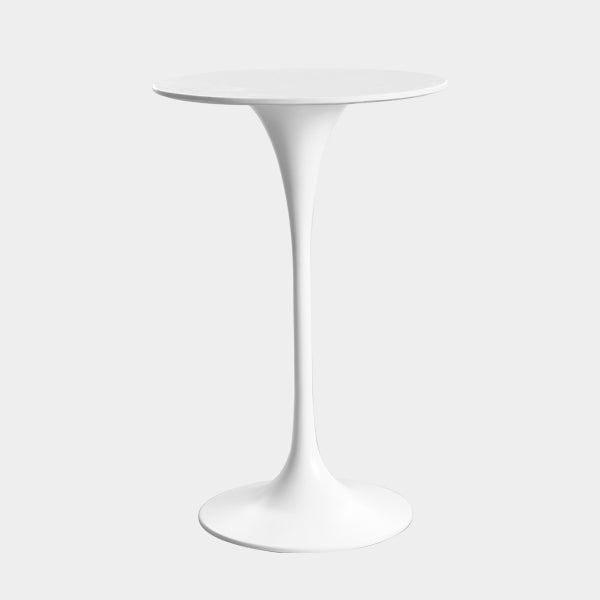 Industrial Pedestal Hall/Pub Table Round Bistro Bar Height Cocktail Table