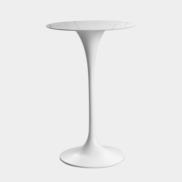 Industrial Pedestal Hall/Pub Table Round Bistro Bar Height Cocktail Table