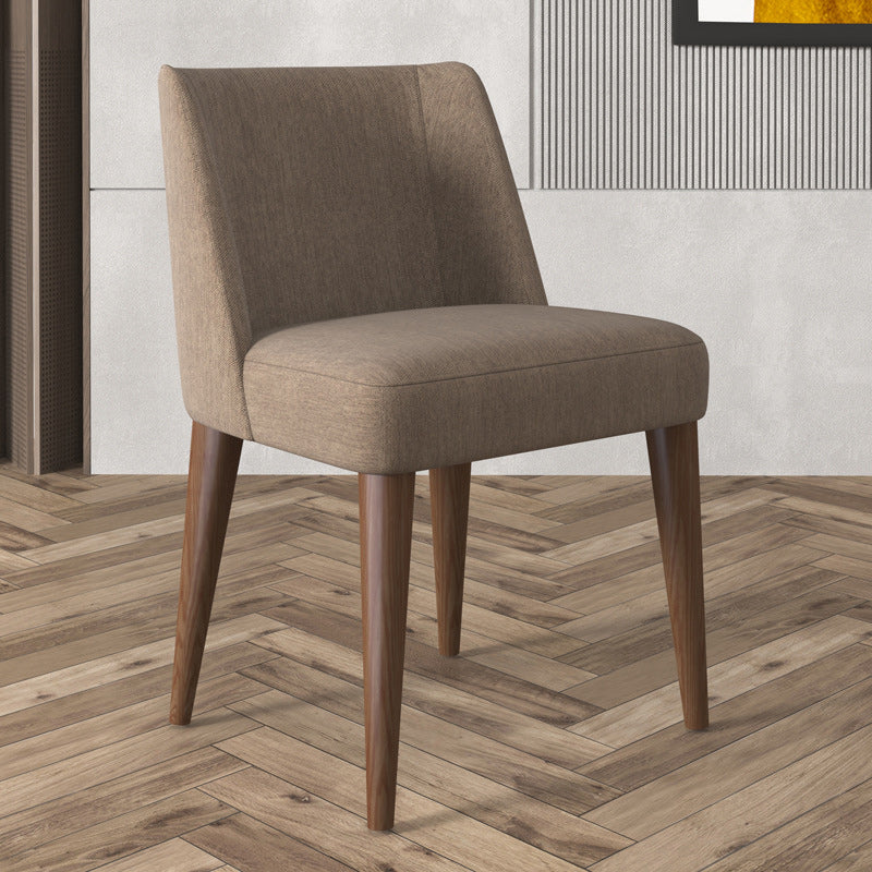 Modern Fabric Side Chair Upholstered Side Chair with Solid Wood Legs