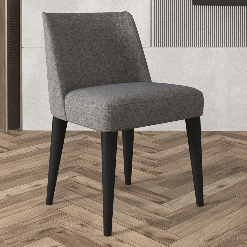 Modern Fabric Side Chair Upholstered Side Chair with Solid Wood Legs