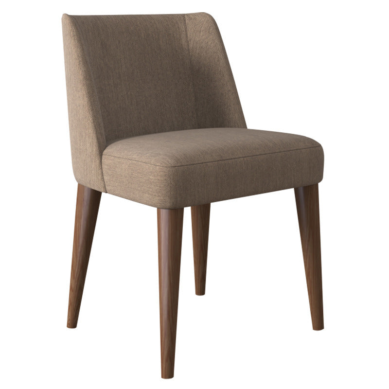 Modern Fabric Side Chair Upholstered Side Chair with Solid Wood Legs