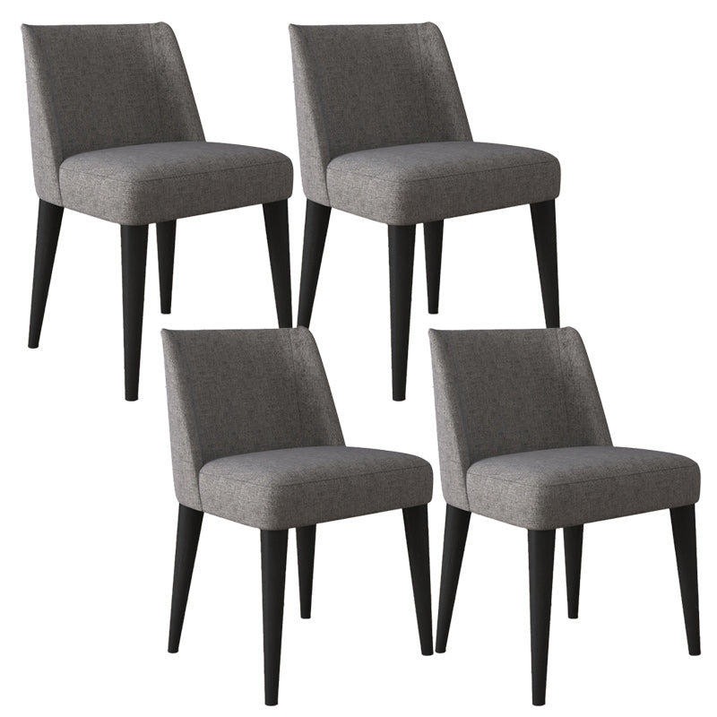 Modern Fabric Side Chair Upholstered Side Chair with Solid Wood Legs