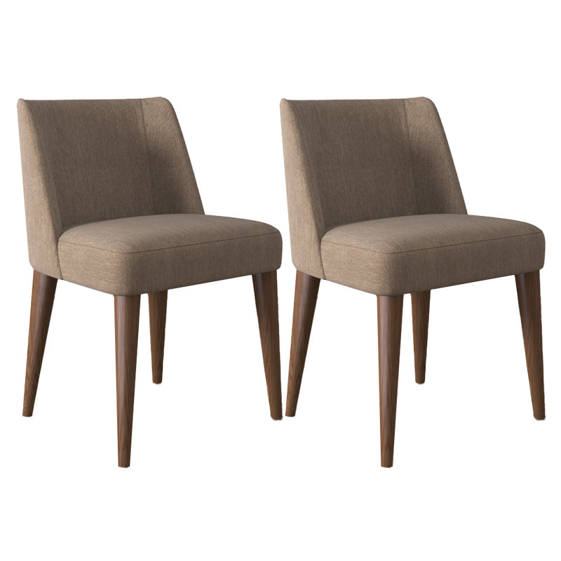 Modern Fabric Side Chair Upholstered Side Chair with Solid Wood Legs