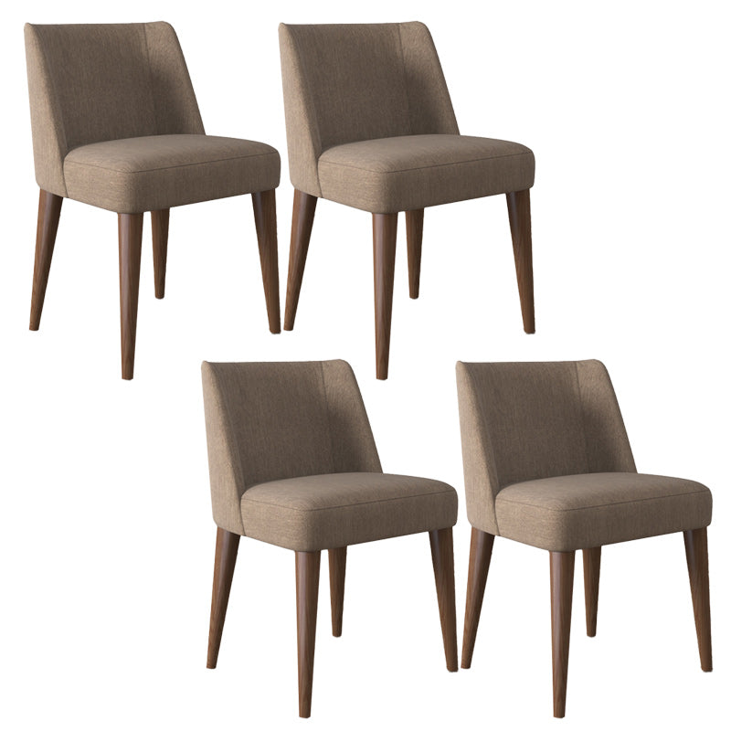 Modern Fabric Side Chair Upholstered Side Chair with Solid Wood Legs