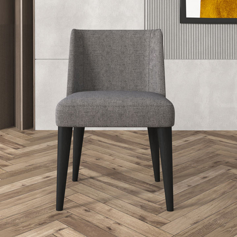 Modern Fabric Side Chair Upholstered Side Chair with Solid Wood Legs