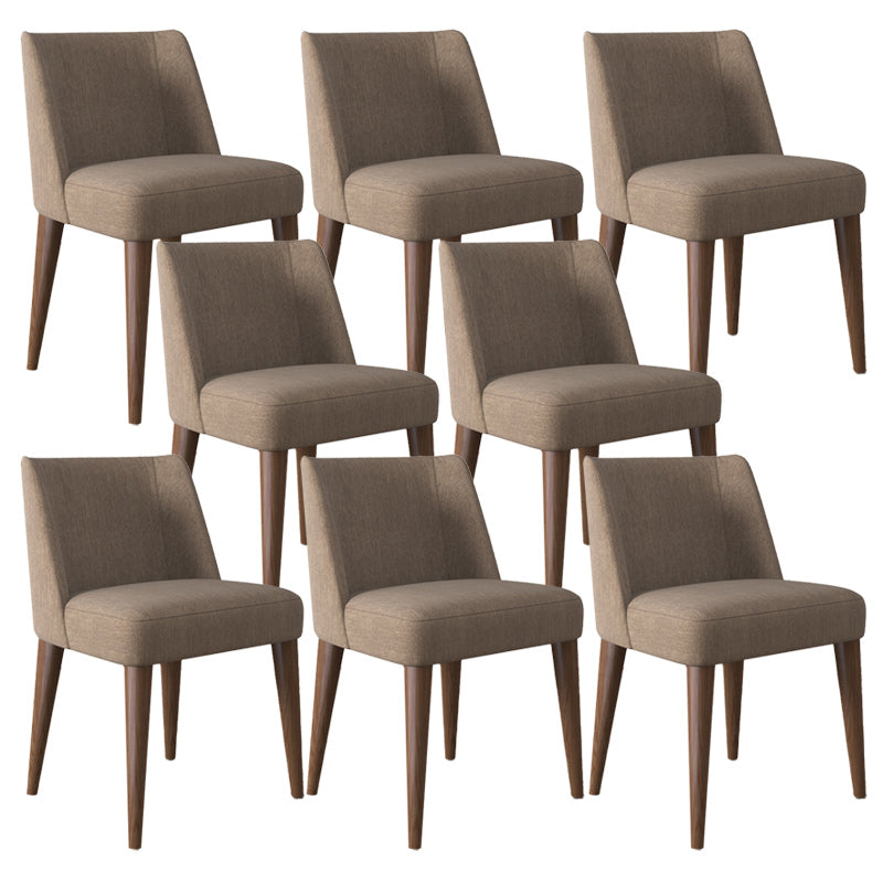 Modern Fabric Side Chair Upholstered Side Chair with Solid Wood Legs