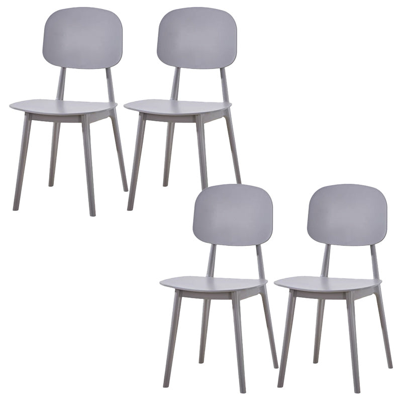 Modern Plastic Side Chair Open Back Dining Side Chair for Dining Room