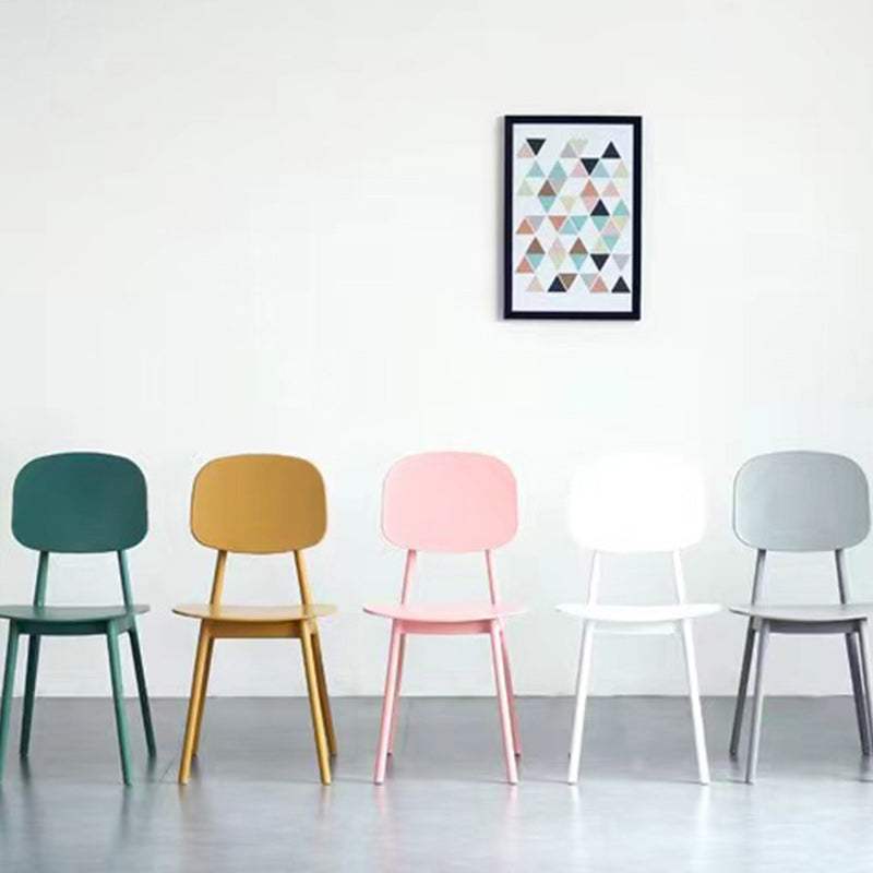 Modern Plastic Side Chair Open Back Dining Side Chair for Dining Room