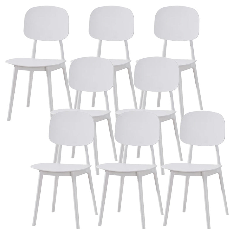 Modern Plastic Side Chair Open Back Dining Side Chair for Dining Room