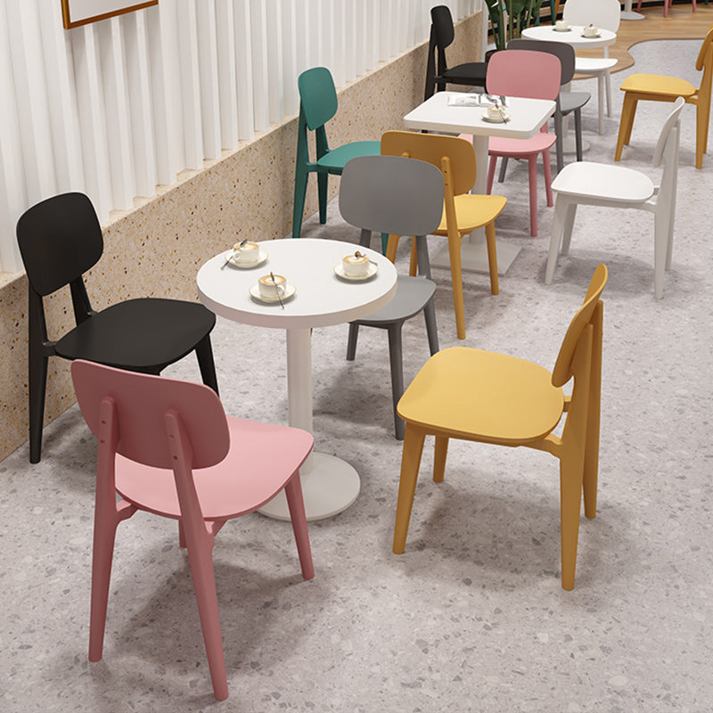 Modern Plastic Side Chair Open Back Dining Side Chair for Dining Room