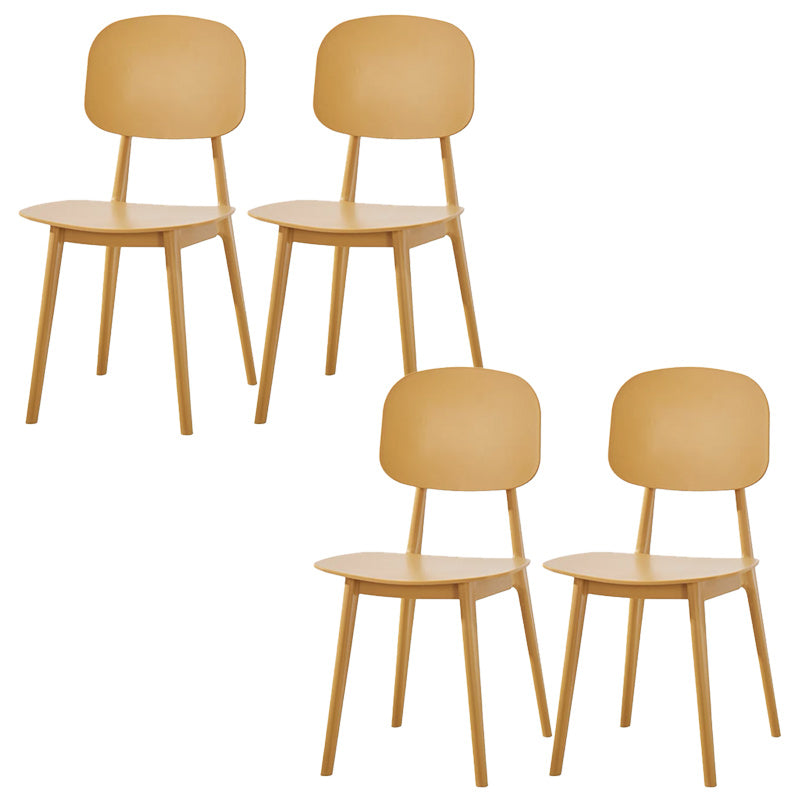 Modern Plastic Side Chair Open Back Dining Side Chair for Dining Room