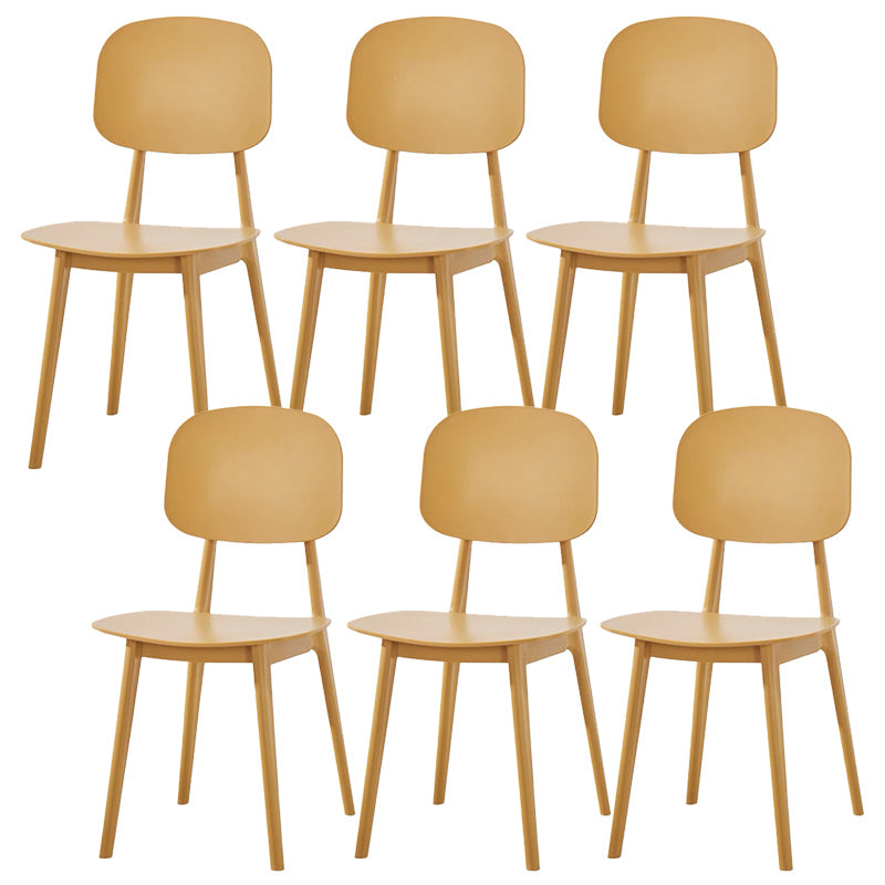 Modern Plastic Side Chair Open Back Dining Side Chair for Dining Room