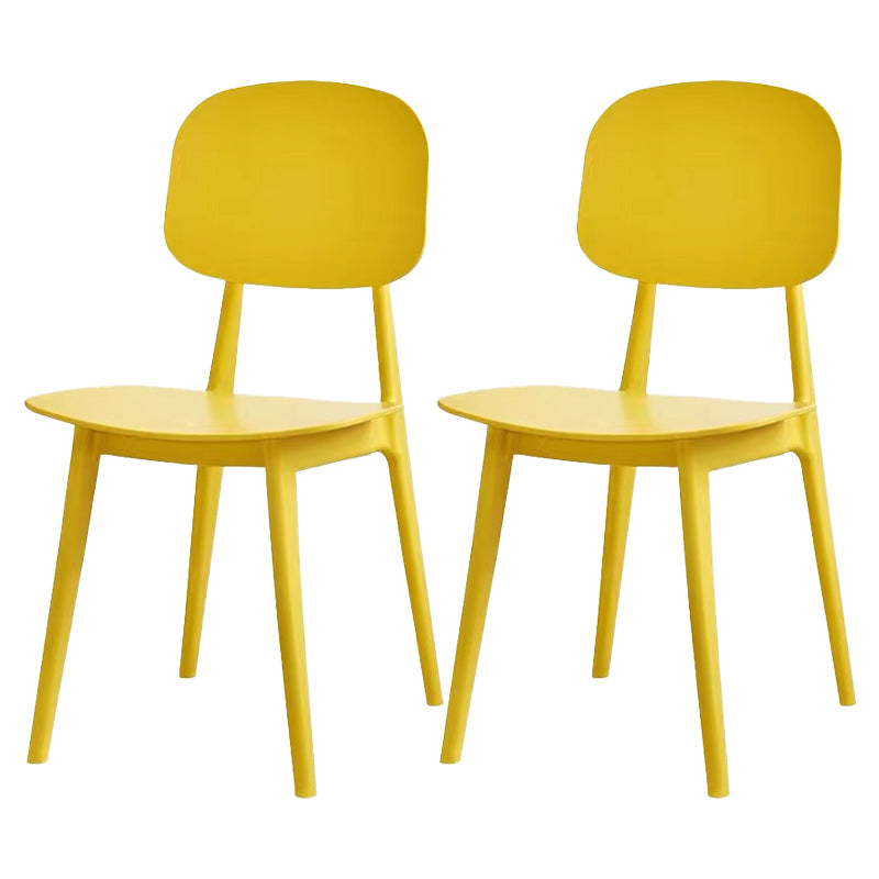 Modern Plastic Side Chair Open Back Dining Side Chair for Dining Room