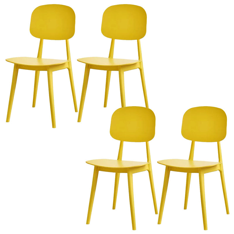 Modern Plastic Side Chair Open Back Dining Side Chair for Dining Room